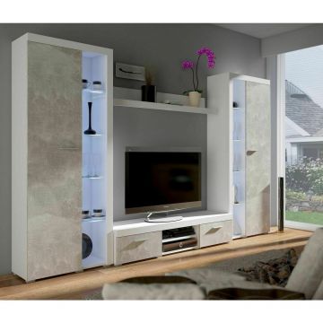 Living Rumba XL Alb/Gri Beton