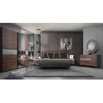 DORMITOR COMPLET FURN 19 ( SOMIERA SI SALTEAUA GRATUITE) PAT-160/200 CM