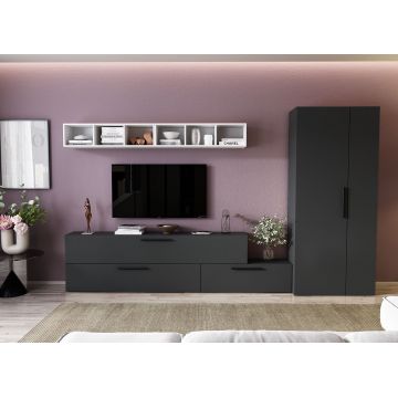 Living Pati 106 - Mobila Sufragerie Gri + Alb