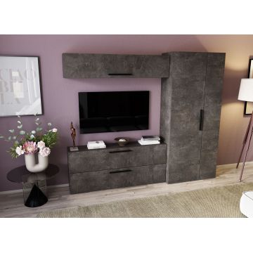 Living Pati 111 - Mobila Sufragerie Gri Beton