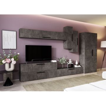 Living Pati 117 - Mobila Sufragerie Gri Beton