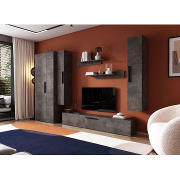 Living Pati 129 - Mobila Sufragerie Gri Beton