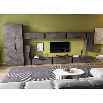 Living Pati 139 - Mobila Sufragerie Gri Beton