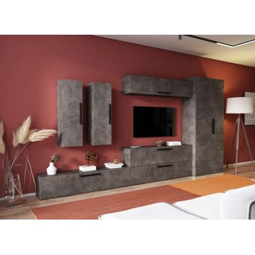 Living Pati 148 - Mobila Sufragerie Gri Beton