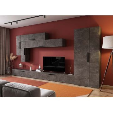 Living Pati 152 - Mobila Sufragerie Gri Beton