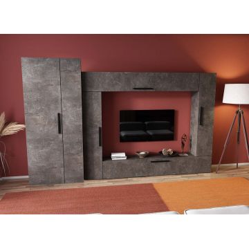 Living Pati 156 - Mobila Sufragerie Gri Beton