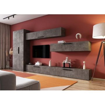 Living Pati 160 - Mobila Sufragerie Gri Beton