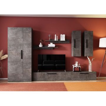 Living Pati 164 - Mobila Sufragerie Gri Beton