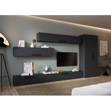 Living Pati 204 - Mobila Sufragerie Gri Antracit