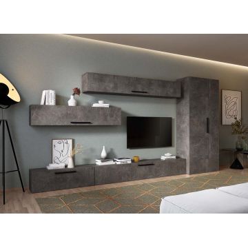 Living Pati 206 - Mobila Sufragerie Gri Beton