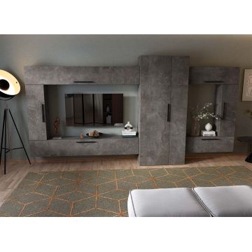 Living Pati 212 - Mobila Sufragerie Gri Beton
