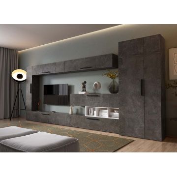 Living Pati 216 - Mobila Sufragerie Gri Beton