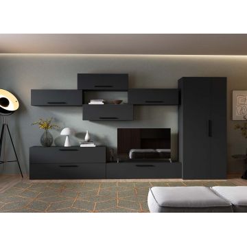 Living Pati 218 - Mobila Sufragerie Gri Antracit