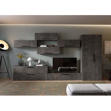 Living Pati 220 - Mobila Sufragerie Gri Beton