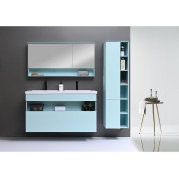 Set mobilier pentru baie, Rosene Verde Mint, 120 cm, 4 piese