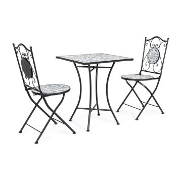 Are familiar journalist typhoon Set masa + 2 scaune pliabile pentru gradina / terasa, din ceramica si metal, Erice Square Multicolor / Negru, L60xl60xH75 cm - SetMobila.ro Are familiar journalist typhoon Set masa + 2 scaune pliabile pentru gradina / terasa, din ceramica si metal, Erice Square Multicolor / Negru, L60xl60xH75 cm - SetMobila.ro