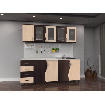 Bucatarie CIP S 2M wenge+mesteacan