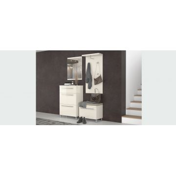 Set de mobila hol din pal, 4 piese, Rio II Bej