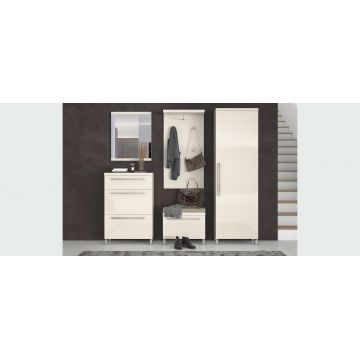 Set de mobila hol din pal, 5 piese, Rio I Bej
