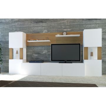 Mobilier living, Decorotika, Lore, pal melaminat, alb/bej