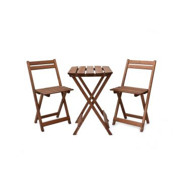 Set de dining pentru grădină din lemn de pin pentru 2 persoane Coffee Bistro - Rojaplast Set de dining pentru grădină din lemn de pin pentru 2 persoane Coffee Bistro - Rojaplast