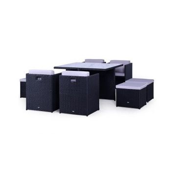 Set mobilier gradina Cubioso Negru