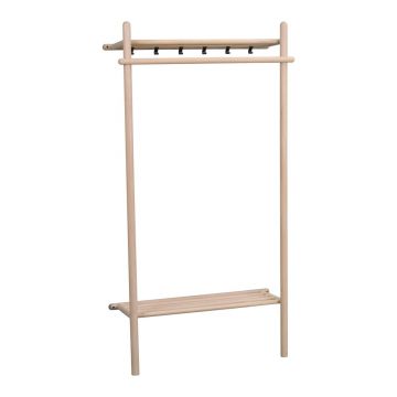 Set pentru hol în culoare naturală din lemn masiv de stejar Milford - Rowico