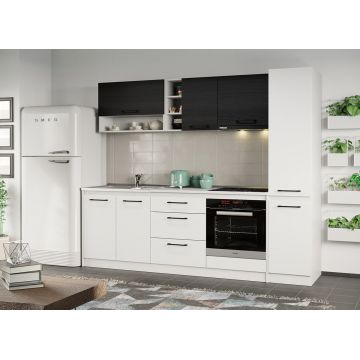 Bucatarie alb cu ferrara Lotus - 08 - 243.2 cm