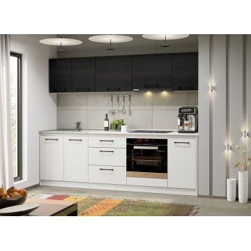 Bucatarie alb cu ferrara Lotus - 09 - 243.2 cm