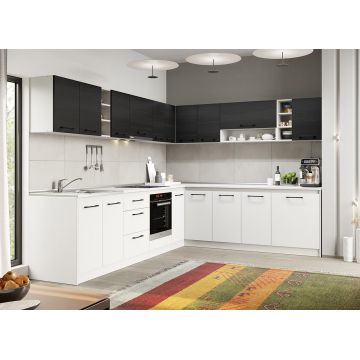 Bucatarie alb cu ferrara Lotus - 30 - 301.6/241.6 cm