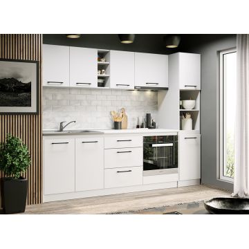 Bucatarie alba Alaska - 15 - 243.2 cm