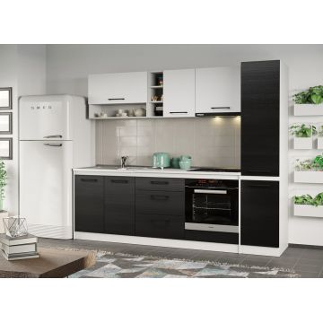 Bucatarie ferrara cu alb Luna - 08 - 243.2 cm