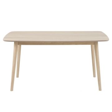 Masa din furnir si lemn Nagano Dining Light Oak, L150xl80xh75,5 cm