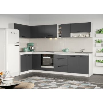 Mobila bucatarie gri Maia - 32 - 141.6/301.6 cm