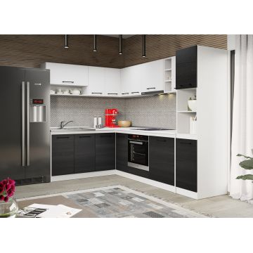 Bucatarie ferrara cu alb Luna - 28 - 181.6/261.6 cm