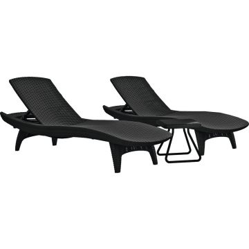 Set mobilier de grădină Keter Pacific, gri închis