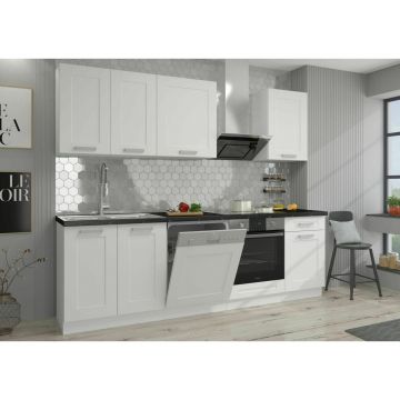 Bucatarie Luna 250 Alb/Alb Mat