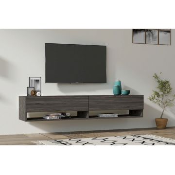 Comoda TV, Asse Home, Arges , 141x31x30 cm, Antracit