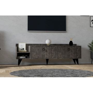 Comoda TV, Asse Home, Heflin, 150x50x36 cm, Maro