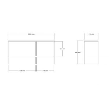 Comoda TV, Asse Home, Notre, 150x45x40 cm, Nuc / Stejar