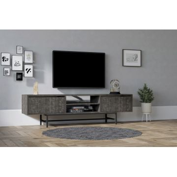 Comoda TV, Asse Home, Tauber, 180x50x40 cm, Antracit