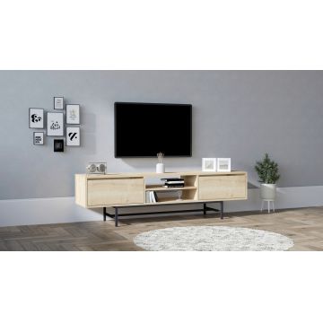 Comoda TV, Asse Home, Tauber, 180x50x40 cm, Maro