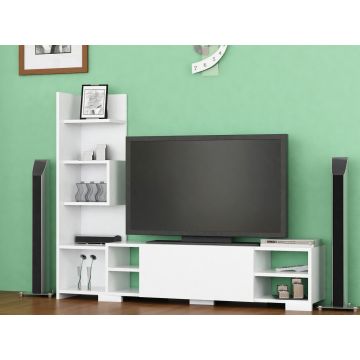 Comoda TV, Decorotika, Pera, 160x120x29.5 cm, Alb