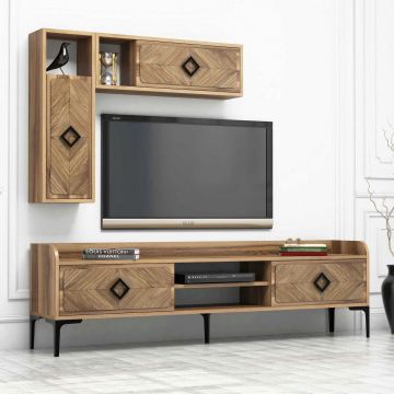 Comoda TV, Hommy Craft, Samba, 180x52x35 cm, Maro