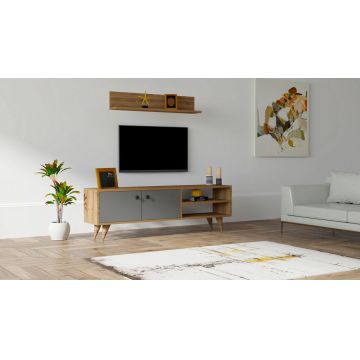 Comoda TV, Puqa Design, Erho, PAL, Nuc / Antracit
