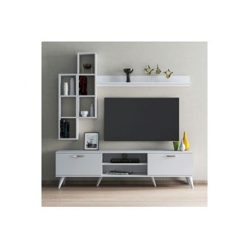 Comoda TV, Tanmob, TVU0301, 180x48x35 cm, PAL , Alb