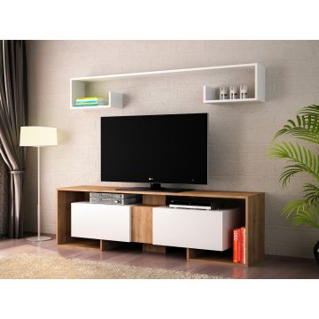Comoda TV, Woody Fashion, Rose, PAL, Alb/Maro