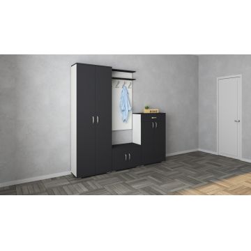 Set Hol Como V6, Antracit/Alb, L 200 cm