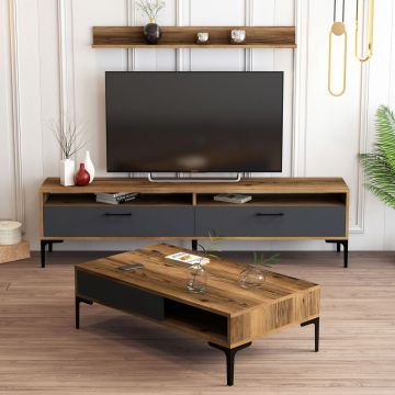 Set mobilier living, Hommy Craft, Istanbul, Nuc / Antracit