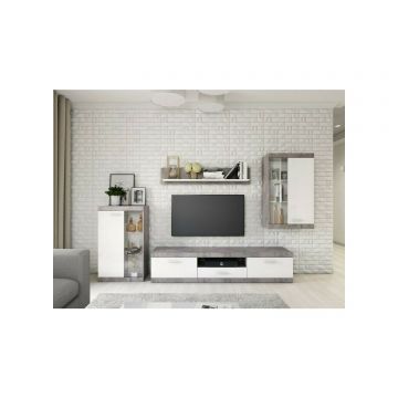 Set Mobilier Living Tess Onyx/Alb